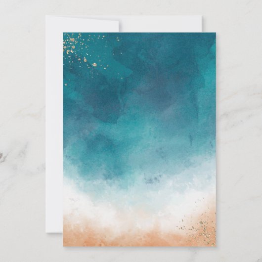 おもしろいエレガントビーチ誕生会 招待状 (裏面)