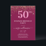 おもしろいエレガントピンク金ゴールドグリッター50th誕生日パーティー 招待状<br><div class="desc">おもしろいエレガントピンク金ゴールドグリッター50th Birthday Partyこのエレガントデザインはピンクの背景、金ゴールドグリッター、およびのスクリプカスタムトレタリングを備えている。この特別な機会にあなたのゲストを招待状する美しい方法は何だろう。</div>