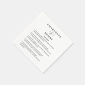 おもしろいエレガントファクト黒結婚白 スタンダードカクテルナプキン (角)