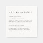 おもしろいエレガントファクト黒結婚白 スタンダードカクテルナプキン (正面)