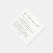 おもしろいエレガントファクト黒結婚白 スタンダードカクテルナプキン (角)