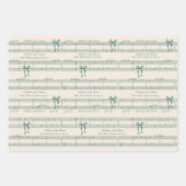 おもしろいエレガントファラボウヴィンテージ音楽パーソナライズされた ラッピングペーパーシート (正面)