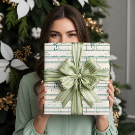 おもしろいエレガントファラボウヴィンテージ音楽パーソナライズされた ラッピングペーパーシート