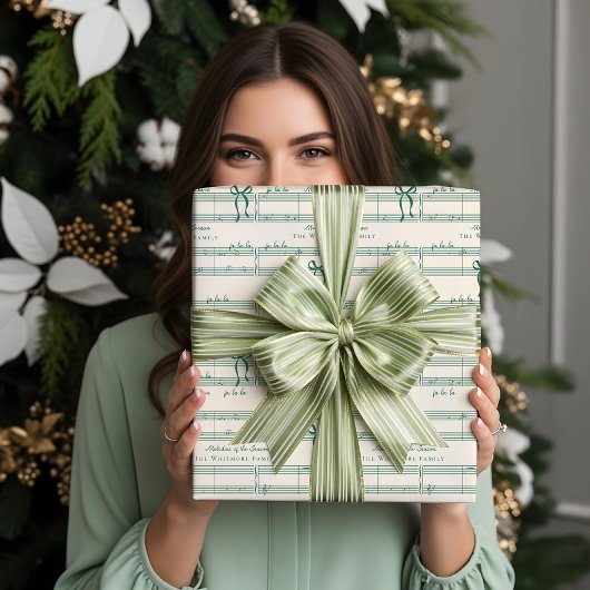 おもしろいエレガントファラボウヴィンテージ音楽パーソナライズされた ラッピングペーパーシート