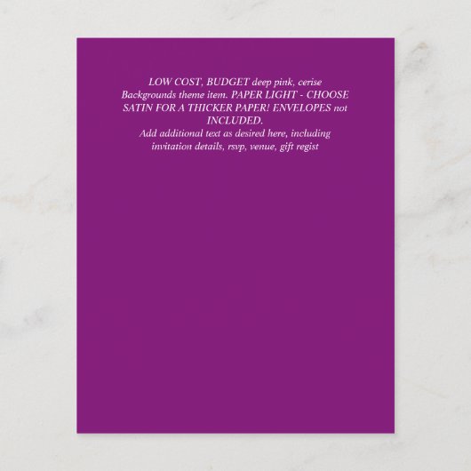 おもしろいエレガント、きらびやかな予算ブライダルシャワー チラシ (裏面)