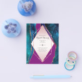 おもしろいエレガント、きらびやかな予算ブライダルシャワー チラシ (シングル)