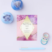 おもしろいエレガント、きらびやかな予算ブライダルシャワー チラシ (シングル)