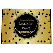 おもしろいエレガント& 2017卒業 ラージペーパーバッグ (正面)