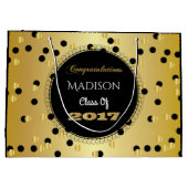 おもしろいエレガント& 2017卒業 ラージペーパーバッグ (裏面)