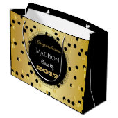 おもしろいエレガント& 2017卒業 ラージペーパーバッグ (裏面アングル)