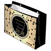 おもしろいエレガント& 2018卒業 ラージペーパーバッグ (正面アングル)