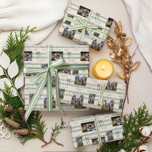 おもしろいエレガントFa La Bowヴィンテージ音楽フォトコラージュ ラッピングペーパーシート