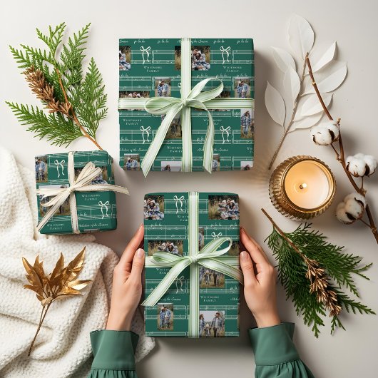 おもしろいエレガントFa La Bowヴィンテージ音楽フォトコラージュ ラッピングペーパーシート