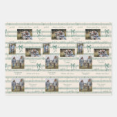 おもしろいエレガントFa La Bowヴィンテージ音楽フォトコラージュ ラッピングペーパーシート (正面2)