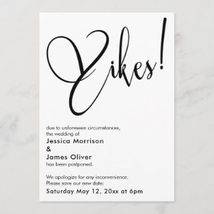 おもしろいエレガントYikesの結婚カード 招待状
