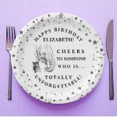 おもしろいエレファントバースデーパーティー紙プレート ペーパープレート