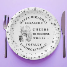 おもしろいエレファントバースデーパーティー紙プレート