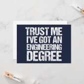 おもしろいエンジニアリング卒業技術者卒業 カード (正面/裏面インサイチュ)