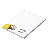 おもしろいオウムパーソナライズされた名 ノートパッド (回転)