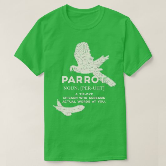 おもしろいオウム定義バードラバーA Tシャツ (デザイン正面)