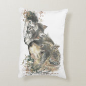 おもしろいオオカミ母「母の椅子のみ」 アクセントクッション (裏面(縦))