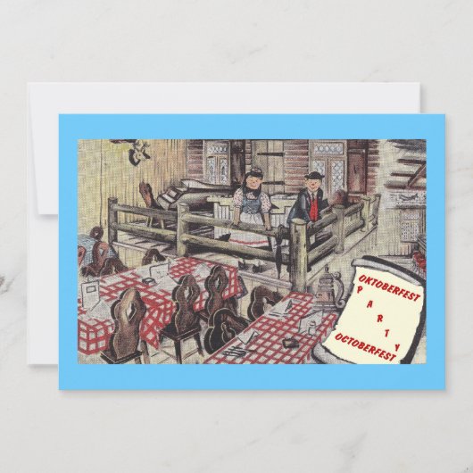 おもしろいオクトーバーフェストオクトバーフェストパーティの招待状 招待状 (正面)