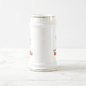 おもしろいオクトーバーフェストガールとビール ビールジョッキ (中央)