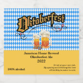 おもしろいオクトーバーフェストホームビールボトルラベル ビールラベル (シングルラベル)