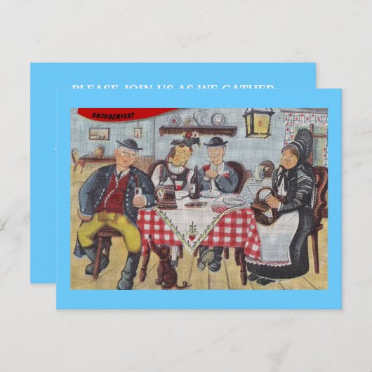 おもしろいオクトーバーフェストOCTOBERFESTパーティの招待状 招待状 (正面/裏面)