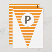 おもしろいオストライプレンジのカスタマイズ可能なフラグのバント ポストカード (正面/裏面)