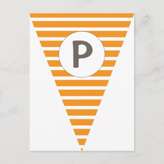 おもしろいオストライプレンジのカスタマイズ可能なフラグのバント ポストカード (正面)