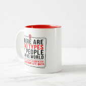 おもしろいオタク系の、この世界の2つのタイプの人々 –  ツートーンマグカップ (正面左)