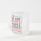 おもしろいオタク系の、この世界の2つのタイプの人々 –  フロストグラスマグカップ (正面左)