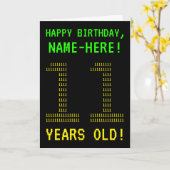 おもしろいオタク系の、ネディ「11歳!」 誕生日カード カード (黄色い花)