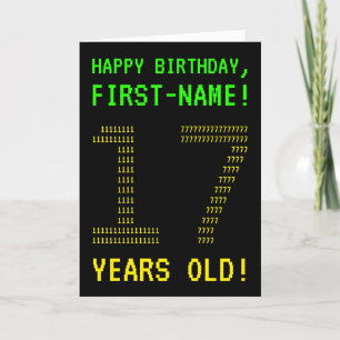 おもしろいオタク系の、ネディ「17歳!」 誕生日カード カード