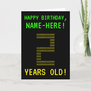 おもしろいオタク系の、ネディ「2歳！」 誕生日カード カード