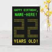 おもしろいオタク系の、ネディ「22歳!」 誕生日カード カード (黄色い花)