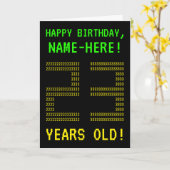 おもしろいオタク系の、ネディ「23歳!」 誕生日カード カード (黄色い花)