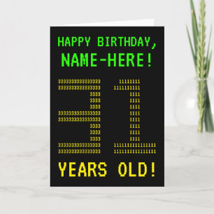おもしろいオタク系の、ネディ「31歳！」 誕生日カード カード