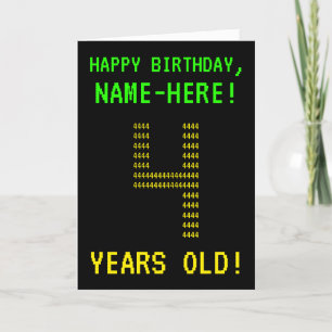 おもしろいオタク系の、ネディ「4歳！」 誕生日カード カード