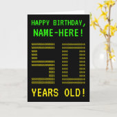 おもしろいオタク系の、ネディ「50歳!」 誕生日カード カード (黄色い花)