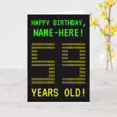 おもしろいオタク系の、ネディ「59歳!」 誕生日カード カード (黄色い花)