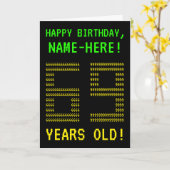 おもしろいオタク系の、ネディ「69歳！」 誕生日カード カード (黄色い花)