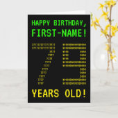 おもしろいオタク系の、ネディ「79歳!」 誕生日カード カード (黄色い花)