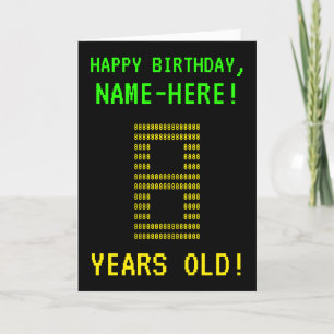 おもしろいオタク系の、ネディ「8歳！」 誕生日カード カード