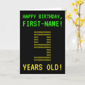 おもしろいオタク系の、ネディ"9歳!" 誕生日カード カード (黄色い花)