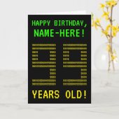 おもしろいオタク系の、ネディ「99歳!」 誕生日カード カード (黄色い花)