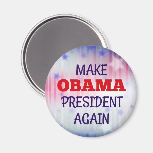 "おもしろいオバマ大統領を再び作る" マグネット (正面/裏面)