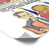 おもしろいオバマ&ボー編集漫画ポスター ポスター (角)