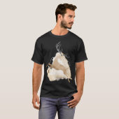 おもしろいオヒョウ釣りデザイン ヒラメお尻チェイサー Tシャツ (正面フル)